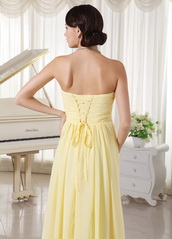 Light Yellow Chiffon New Arrival Bridesmaid Dress For Girls lovely