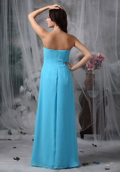 Handcrafted Flowers Decorate Long Jr Bridesmaid Dress 2014 lovely