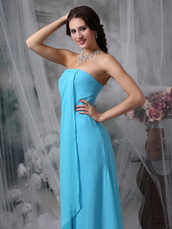 Aqua Blue Floor Length Bridesmaid Dress For Girl Wear lovely