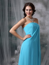 Aqua Blue Floor Length Bridesmaid Dress For Girl Wear lovely