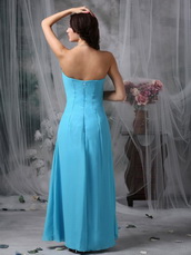 Aqua Blue Floor Length Bridesmaid Dress For Girl Wear lovely