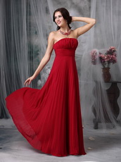Wine Red 2014 Best Sell Bridesmaid Dress For Girl lovely
