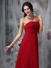 Wine Red 2014 Best Sell Bridesmaid Dress For Girl lovely