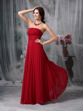 Wine Red 2014 Best Sell Bridesmaid Dress For Girl lovely