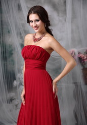 Wine Red 2014 Best Sell Bridesmaid Dress For Girl lovely