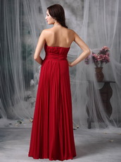 Wine Red 2014 Best Sell Bridesmaid Dress For Girl lovely