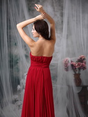 Wine Red 2014 Best Sell Bridesmaid Dress For Girl lovely