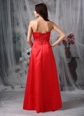 Corset Back Junior Long Red Bridesmaid Dress For Sale lovely