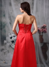 Corset Back Junior Long Red Bridesmaid Dress For Sale lovely