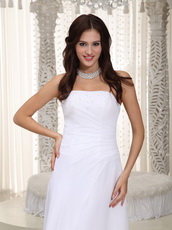 Pure White Simple Jr Long Bridesmaid Dress For Beach Wedding lovely