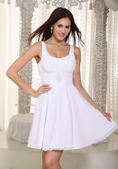 Bridesmaid Dress For Junior With Squar neck Chiffon Skirt lovely