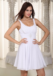 Bridesmaid Dress For Junior With Squar neck Chiffon Skirt lovely