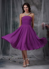 Purple Chiffon Short Skirt For Bridesmaid Wedding Wear lovely