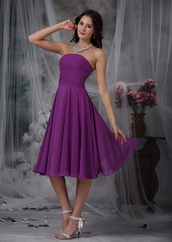 Purple Chiffon Short Skirt For Bridesmaid Wedding Wear lovely