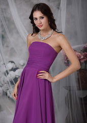 Purple Chiffon Short Skirt For Bridesmaid Wedding Wear lovely