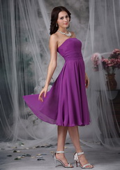 Purple Chiffon Short Skirt For Bridesmaid Wedding Wear lovely