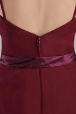 Short Burgundy Chiffon Mother of the Bride Dress With Jacket