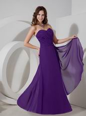 Column Blue Violet Chiffon New Styles Prom Dress Cheap