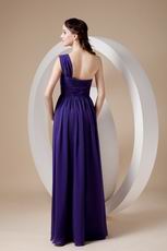Indigo One Shoulder Floor-length Skirt 2014 Designer Prom Dress