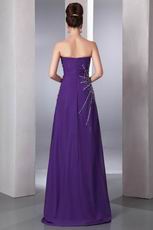 Sexy Beading Emberllish Eggplant Long Split Skirt Prom Dress