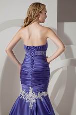 Beautiful Mermaid Blue Violet Lace Skirt Evening Dress