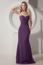 Sweetheart Ruched Dark Purple Cheap Prom Party Dress Online