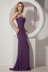 Sweetheart Ruched Dark Purple Cheap Prom Party Dress Online