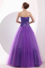 Modest Sweetheart A-line Blue Violet Puffy Dance Party Dress