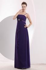 Pretty Spaghetti Straps Dark Slate Blue Style Prom Dress