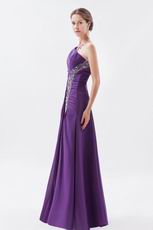 One Shoulder Backless Aline Purple Evening Dress In Dalas