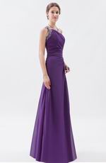 One Shoulder Backless Aline Purple Evening Dress In Dalas