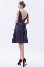 V-Neck Purple Taffeta Homecoming Short Mini Dresses