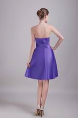 Strapless Knee Length Skirt Blue Violet 2014 Prom Dress For Sale