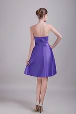 Strapless Knee Length Skirt Blue Violet 2014 Prom Dress For Sale