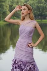 One Shoulder Mermaid Lavender Evening And Prom Dresses UK