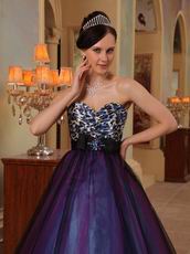 Sweetheart Neck Leopard Printed Purple Prom Party Dress 2014