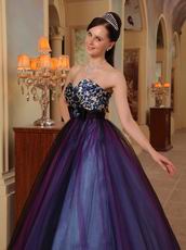 Sweetheart Neck Leopard Printed Purple Prom Party Dress 2014