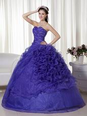 Wisteria Purple Ruffle Designer Dress To Quinceanera Party