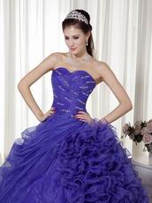 Wisteria Purple Ruffle Designer Dress To Quinceanera Party