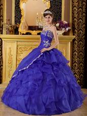 Floor Length Ruffled Skirt La Dress For Quinceanera Party