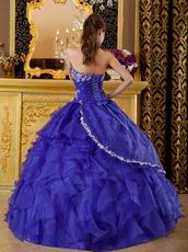 Floor Length Ruffled Skirt La Dress For Quinceanera Party