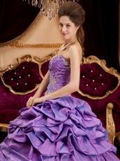 Dark Orchid Designer Quinceanera Dress With Applique