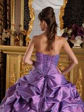 Strapless Mallow Taffeta Elegant Quinceanera Dress For Girl
