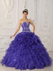 Sweetheart Purple Ruffled Skirt Quinceanera Dress  Hot Sell Styles