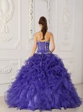 Sweetheart Purple Ruffled Skirt Quinceanera Dress  Hot Sell Styles