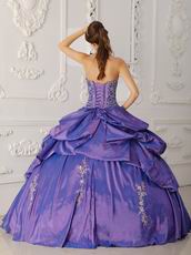 Appliqued Skirt Purple Floor Length Ball Dress Wholesale Price