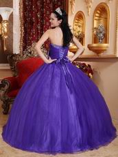 Bowknot Side Decorate Fashionable Amethyst Quinceanera Dress