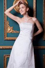 Straples Ankle Length Bridal Wedding Dress For Beach