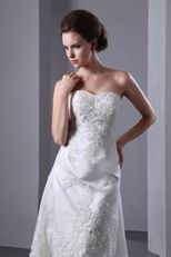 Custom Made Sweetheart High Low Asymmetrical Beach Bridal Dress