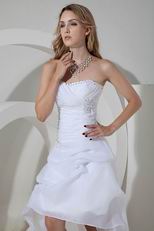 Stylish High Low Asymmetrica Beach Wedding Dresses 2014